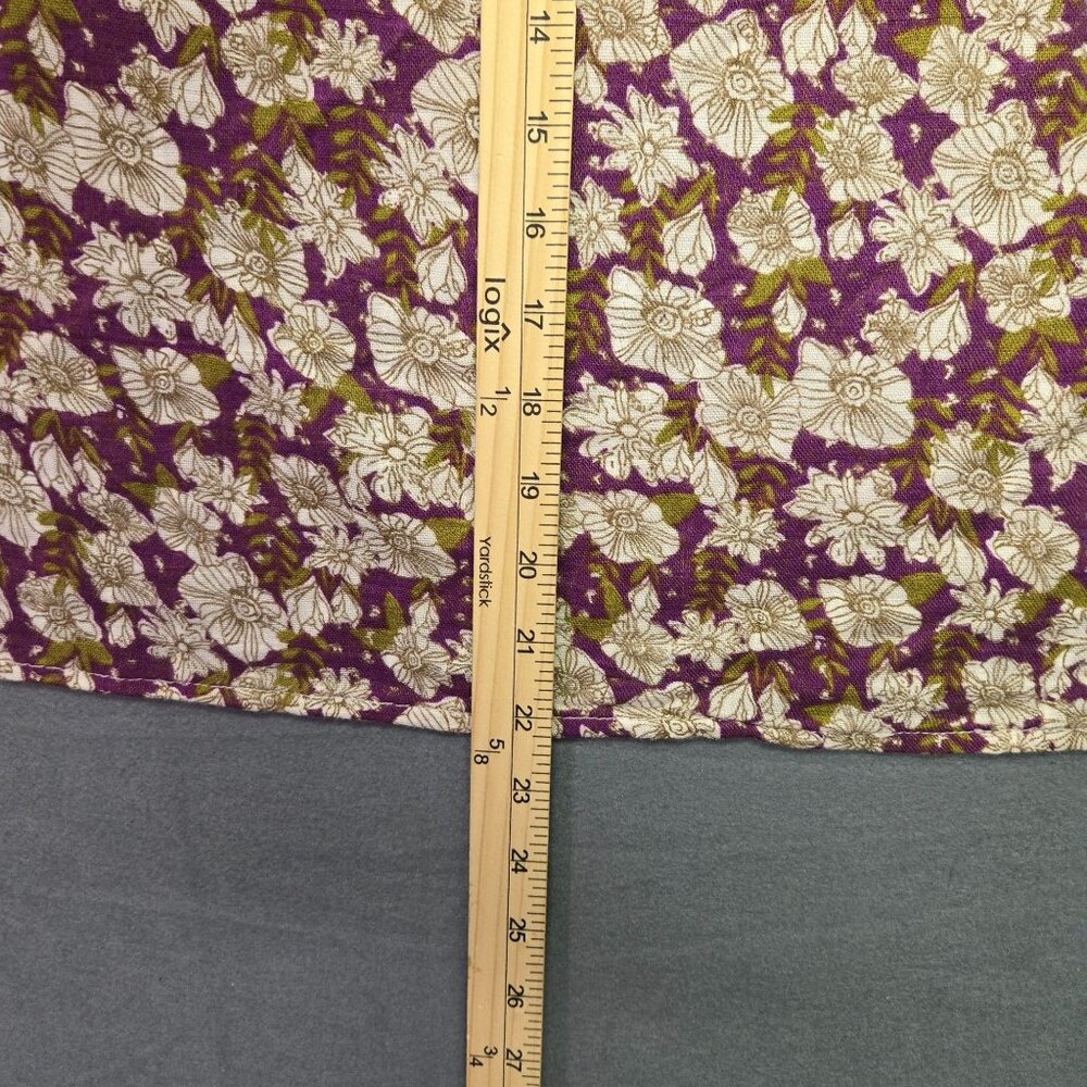 Milkbarn Floral Print Organic Bamboo Muslin‎ Burp Cloth Purple & Cream - Picture 3 of 5